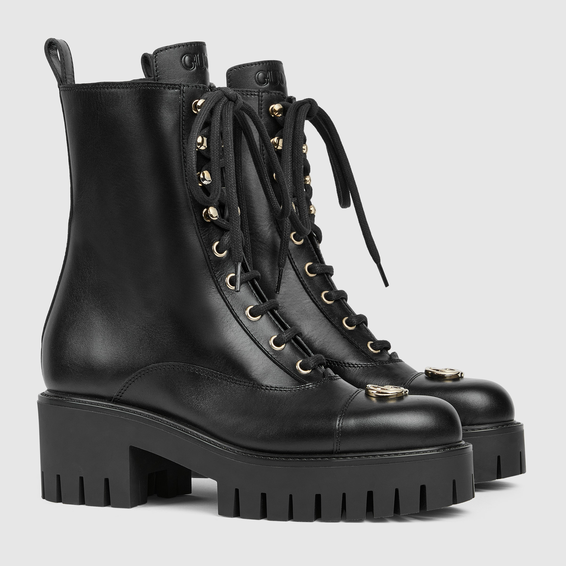 Women's lace-up ankle boot with GG - 2