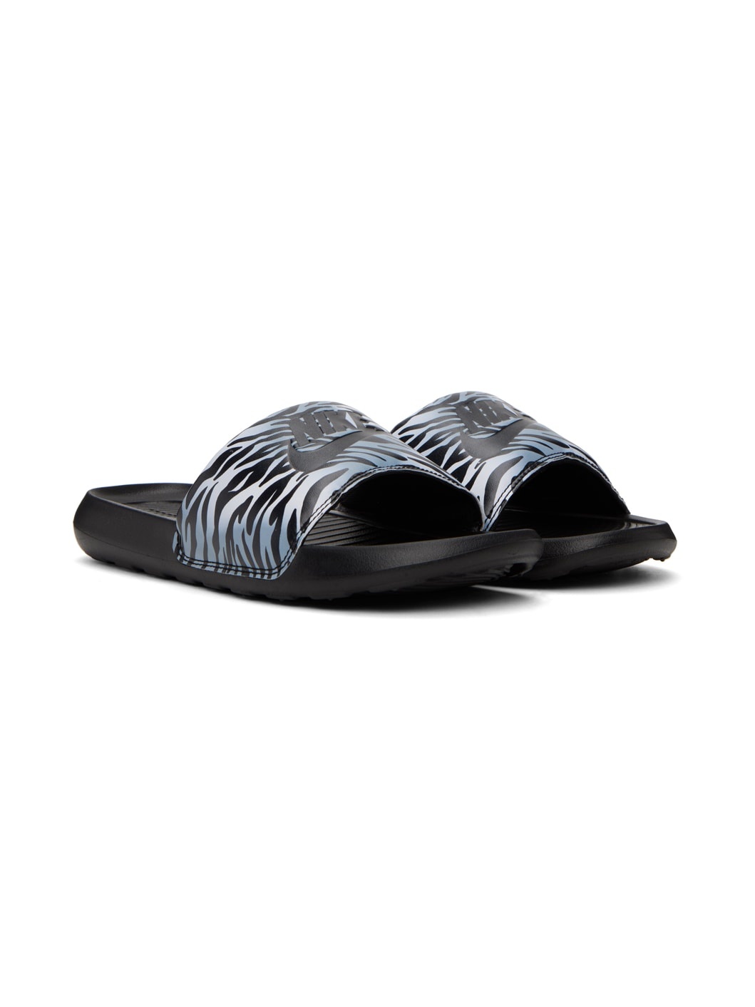 Black & Off-White Victori One Slides - 4