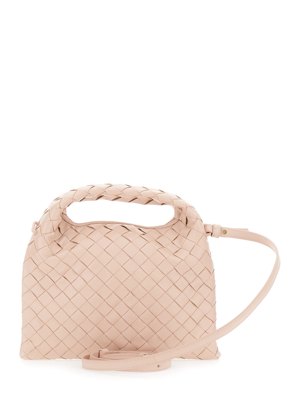 Bottega Veneta Women Pink Crossbody Bag With Removable Shoulder Strap And Intrecciato Motif In Leath - 4