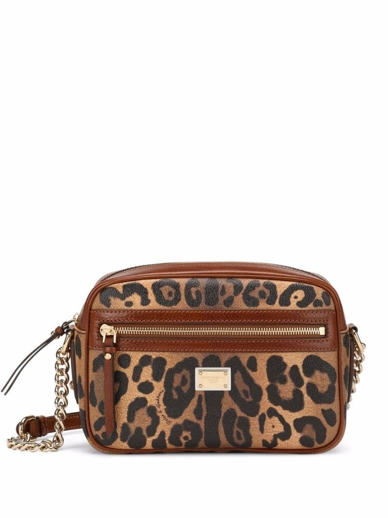 leopard-print crossbody bag - 1