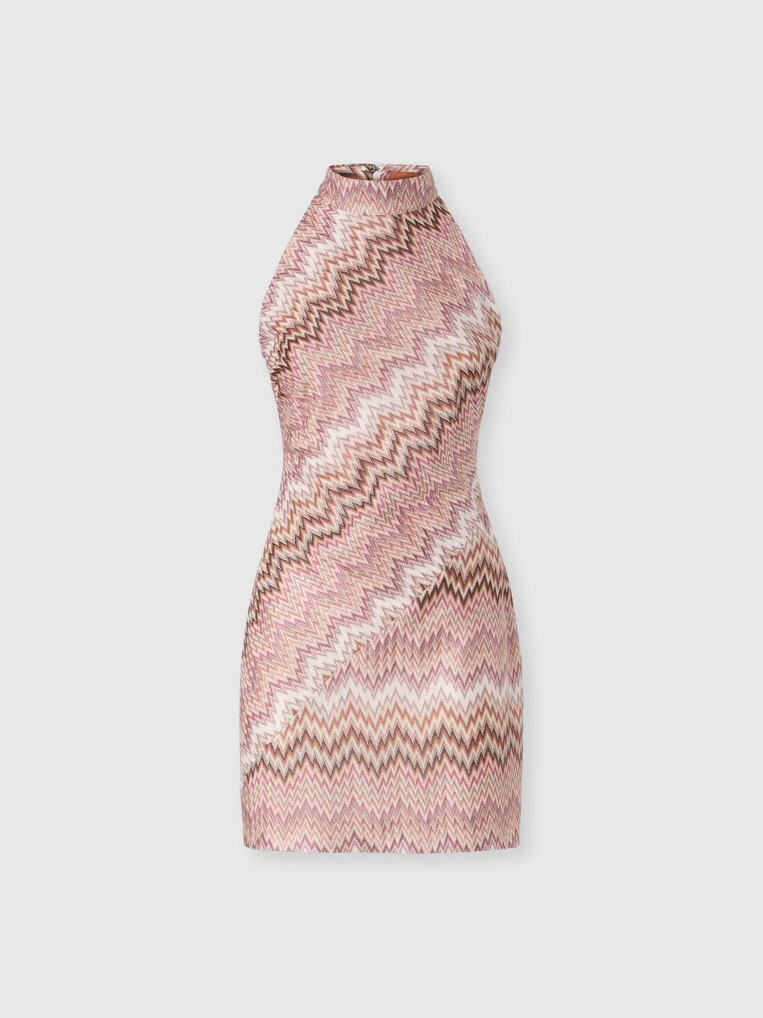 Halterneck viscose mini dress - 1