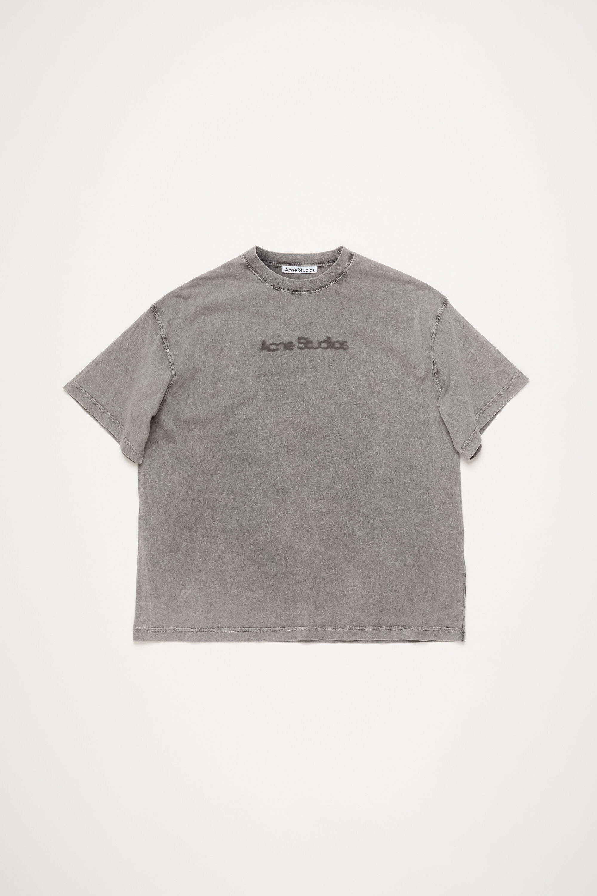 Blurred logo t-shirt - Relaxed unisex fit - Faded Grey - 1