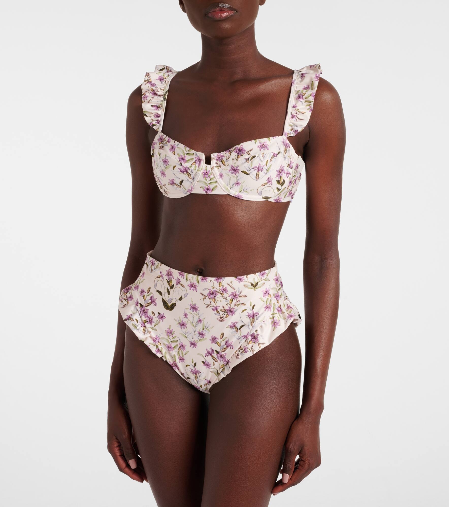 Kiwi printed bikini top - 2