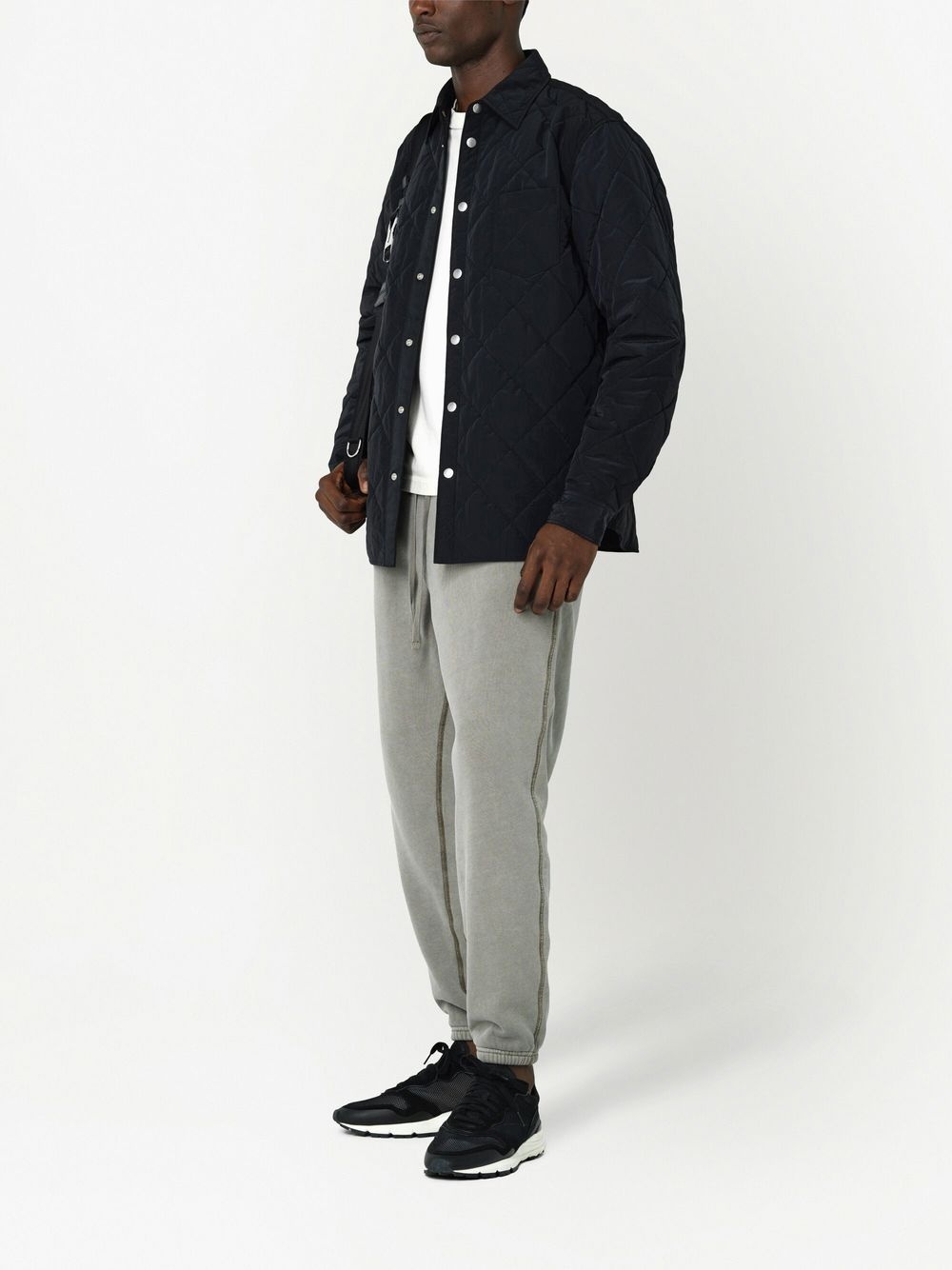 faded thermal-lined track pants - 3