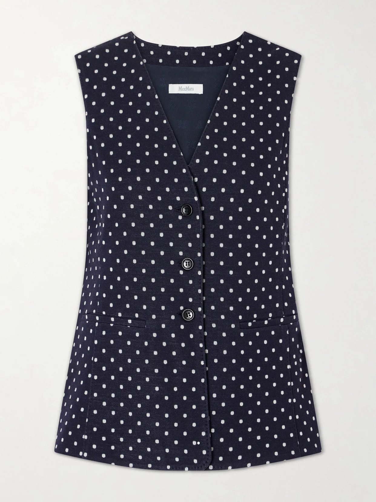 Polka-dot Woven Waistcoat - 1