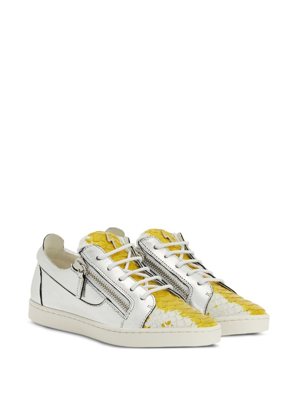 Nicki metallic zip-detail sneakers - 2