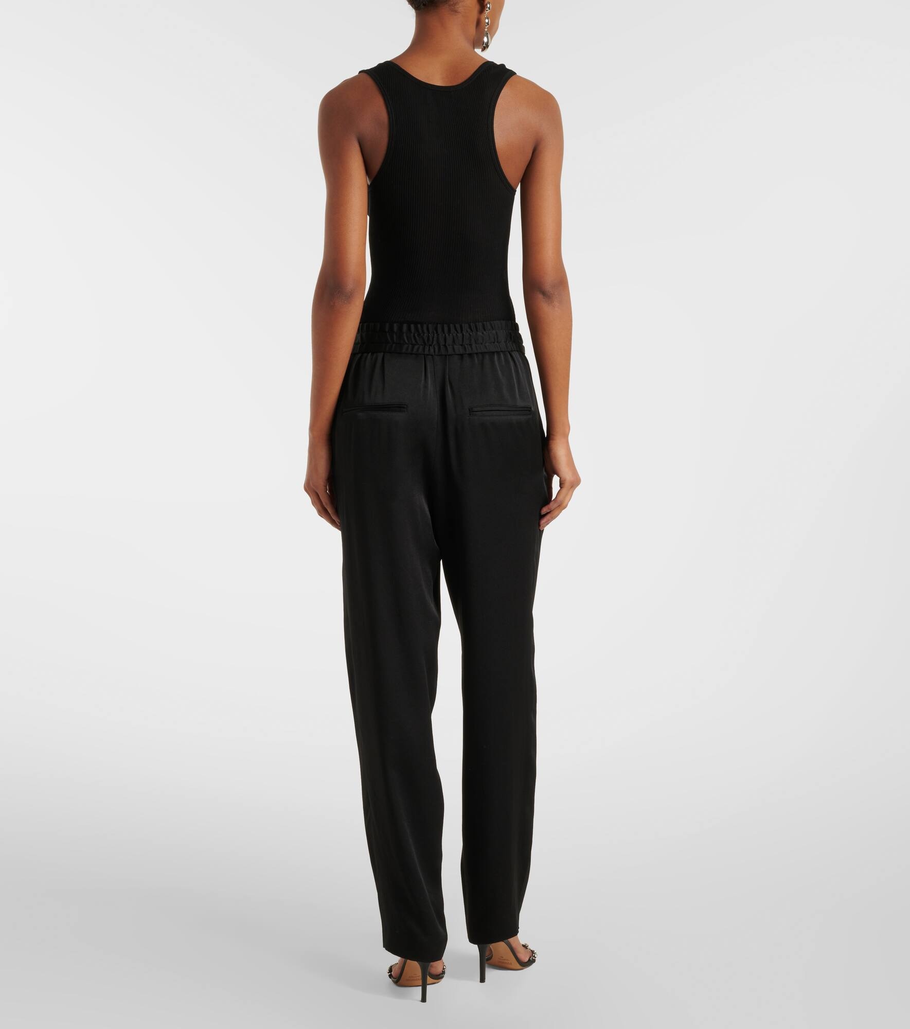 Kendry satin wide-leg pants - 3