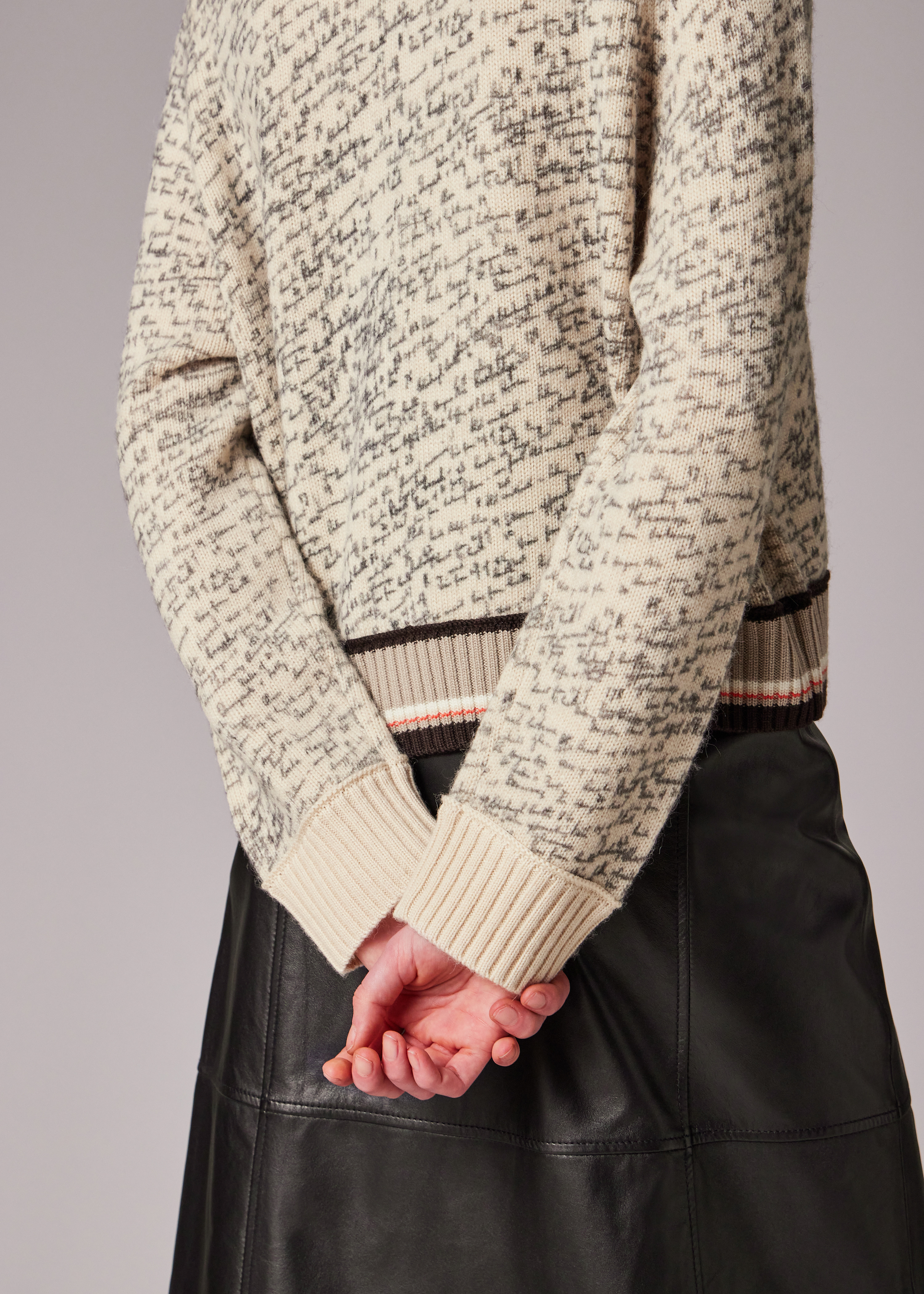Women's Orange 'Travel Scarf' Silk Panel Cardigan - 7