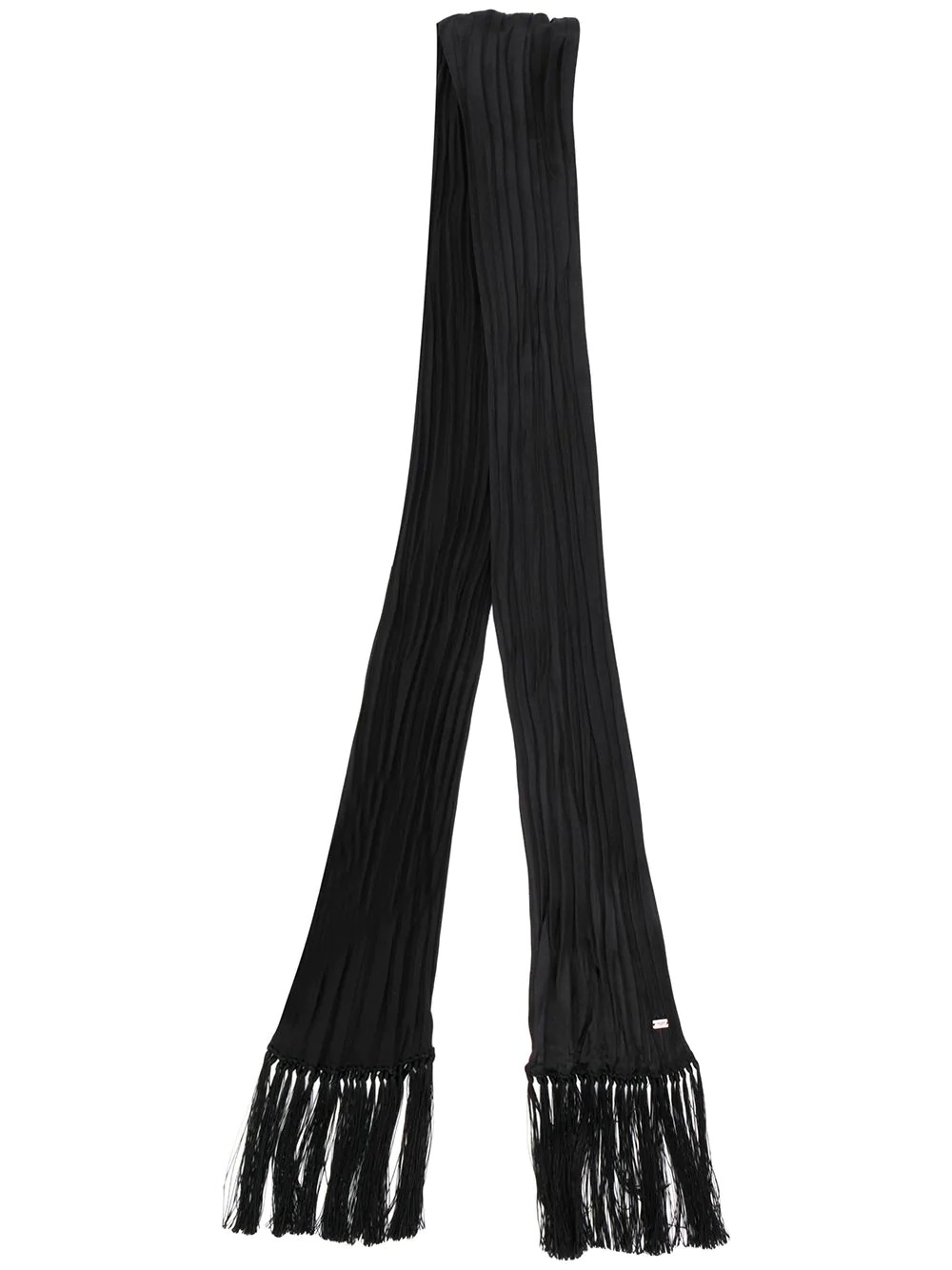 narrow pleated scarf - 1