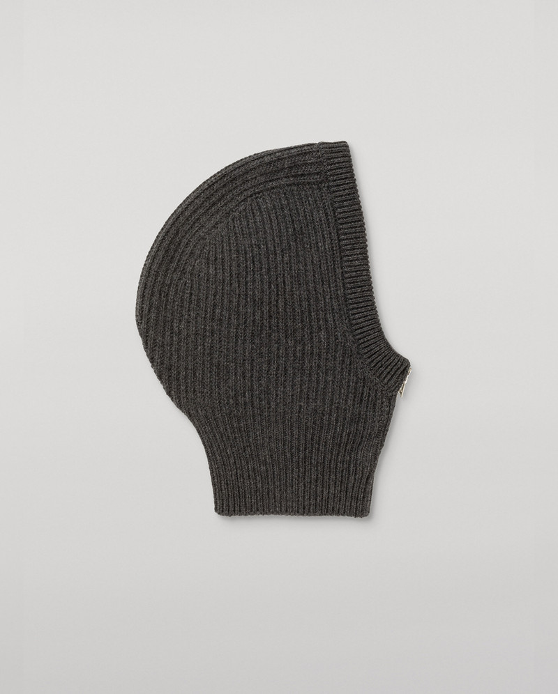 Nevis Charcoal Cashmere Hood 1