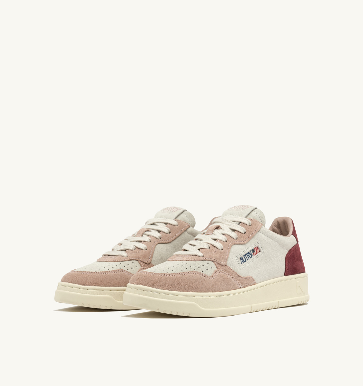 MEDALIST LOW TRICOLOR SNEAKERS IN WHITE PURPLE AND PHARD COLOR SUEDE - 2
