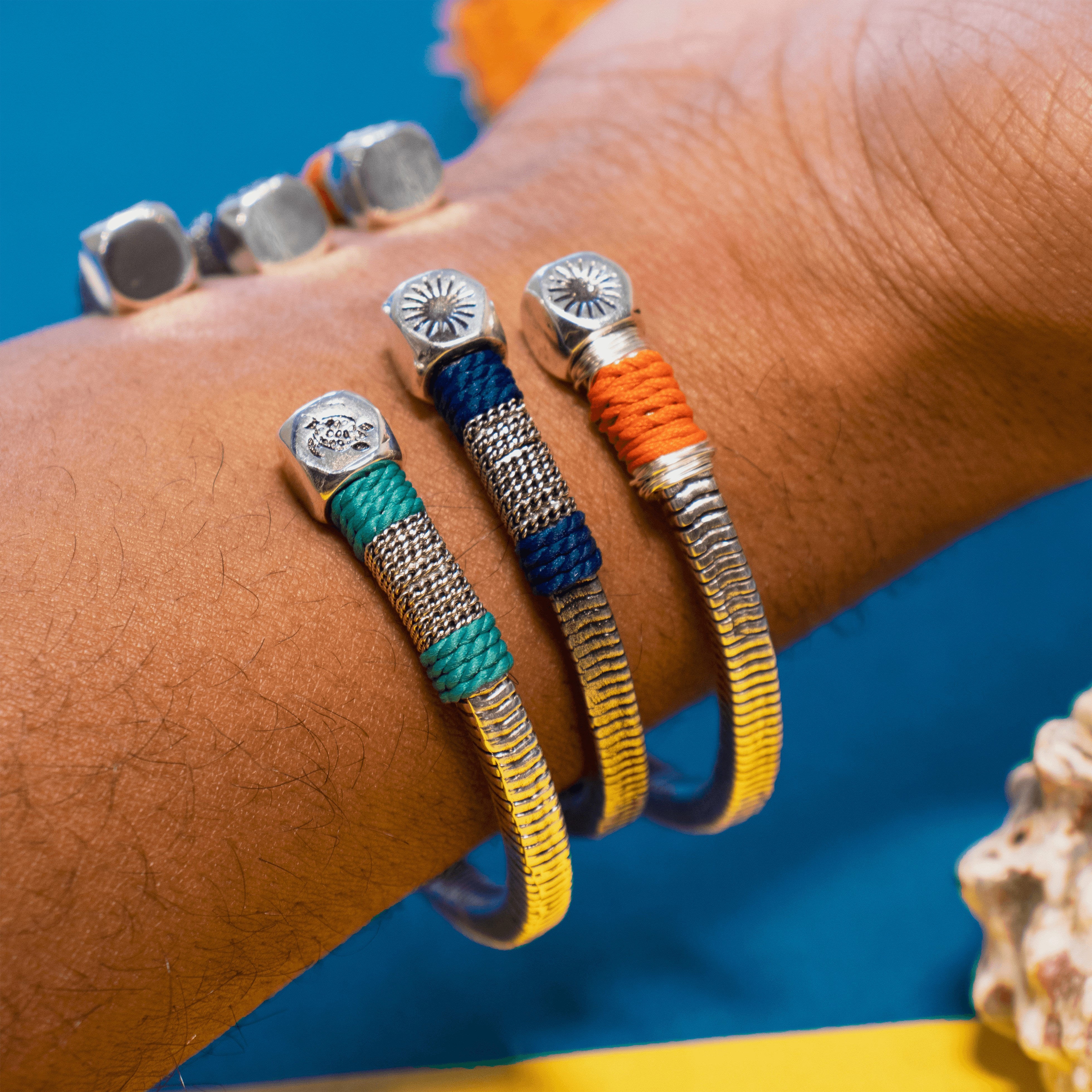 Men silvered Jonc Bracelet - Vilebrequin x Gas Bijoux - 3