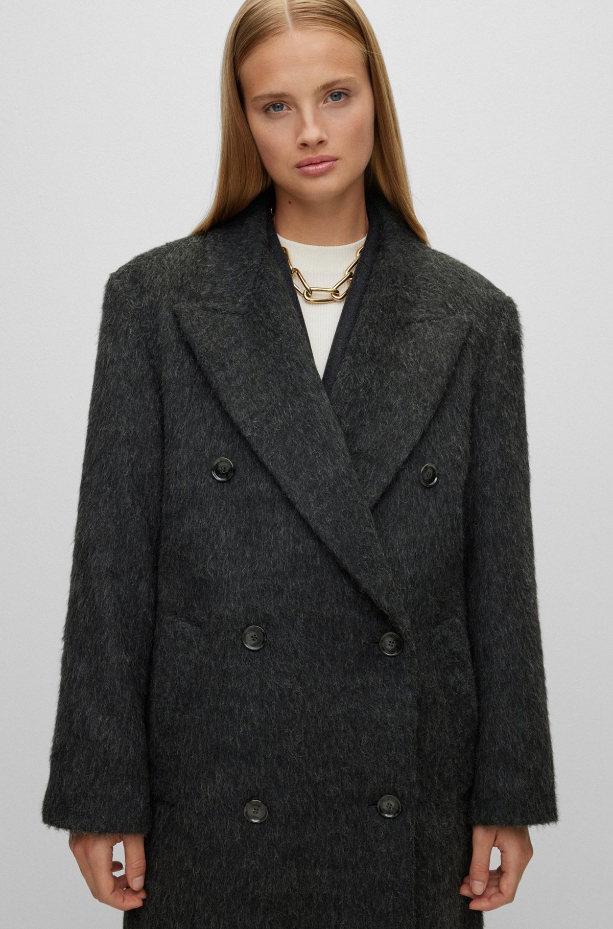 DOUBLE-BREASTED COAT IN COTTON - 6