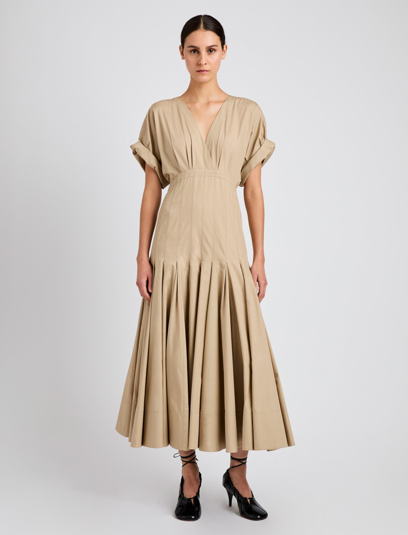 Proenza Schouler Ciara Dress in Eco Compact Poplin outlook