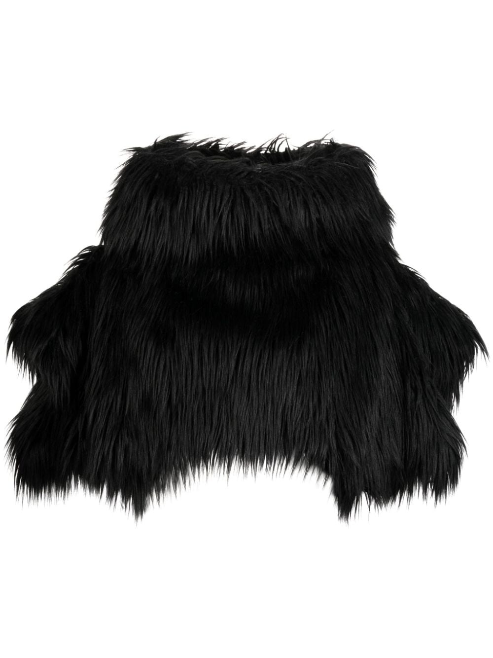 faux-fur cropped cape - 1