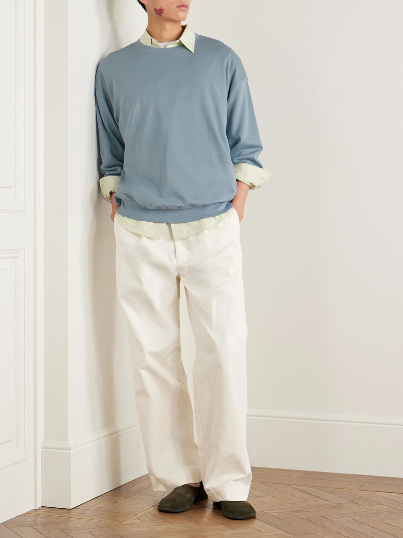 AURALEE Cotton-Jersey Sweatshirt Light denim outlook