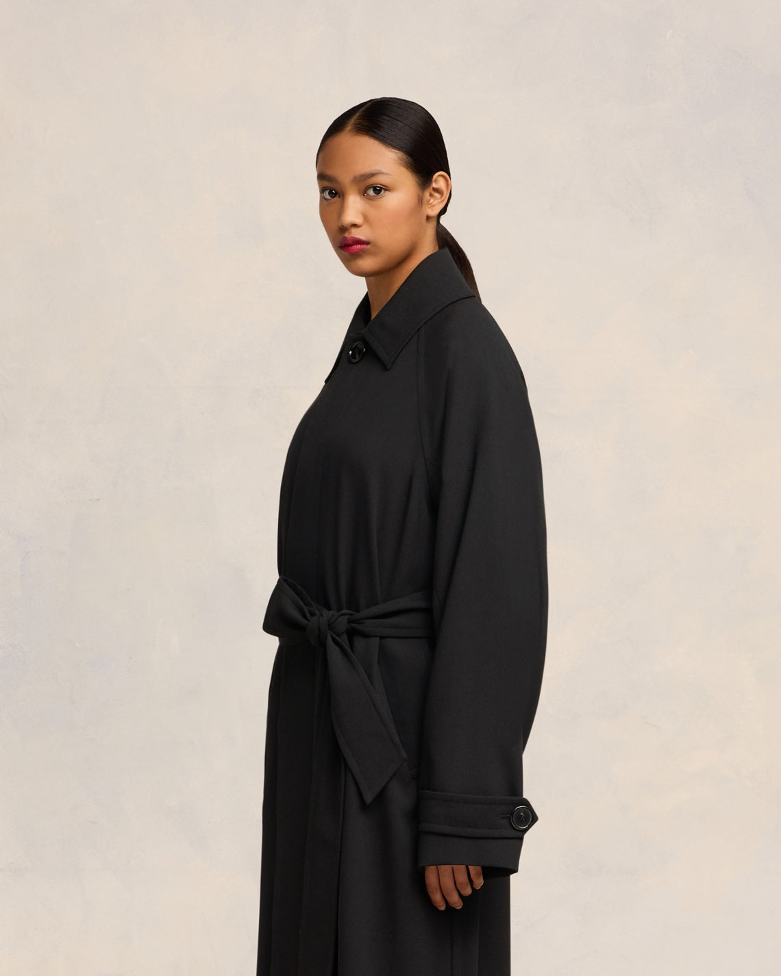 LONG BELTED COAT - 3