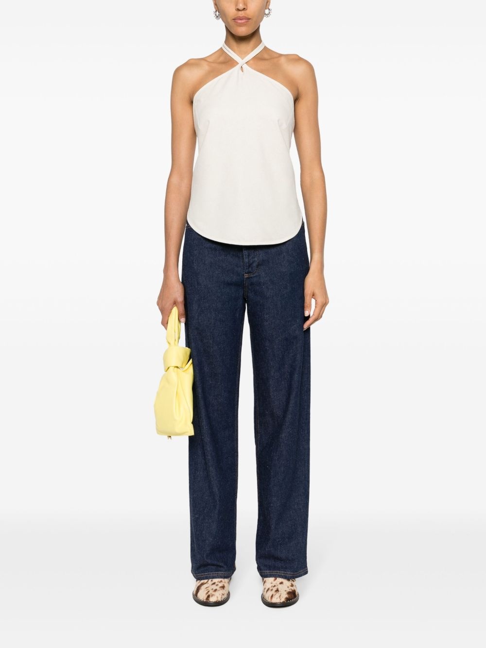 high-waisted straight-leg jeans - 2