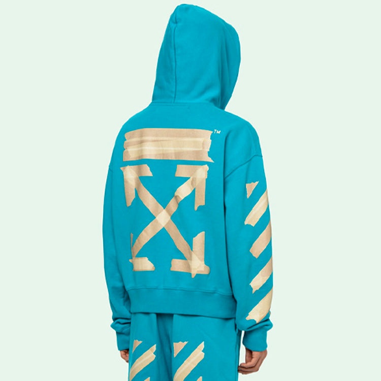 Off-White SS20 Hooded Sweatshirt Men Blue OMBB037R20E300023948 - 5