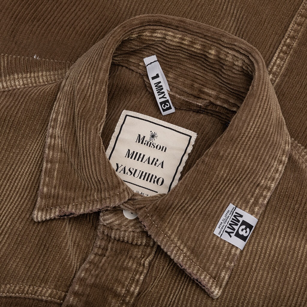 AGED CORDUROY SHIRT - BROWN - 3