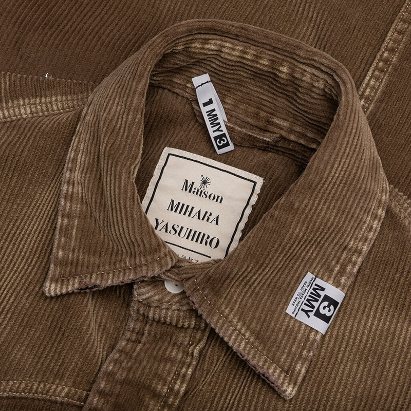 AGED CORDUROY SHIRT - BROWN 3
