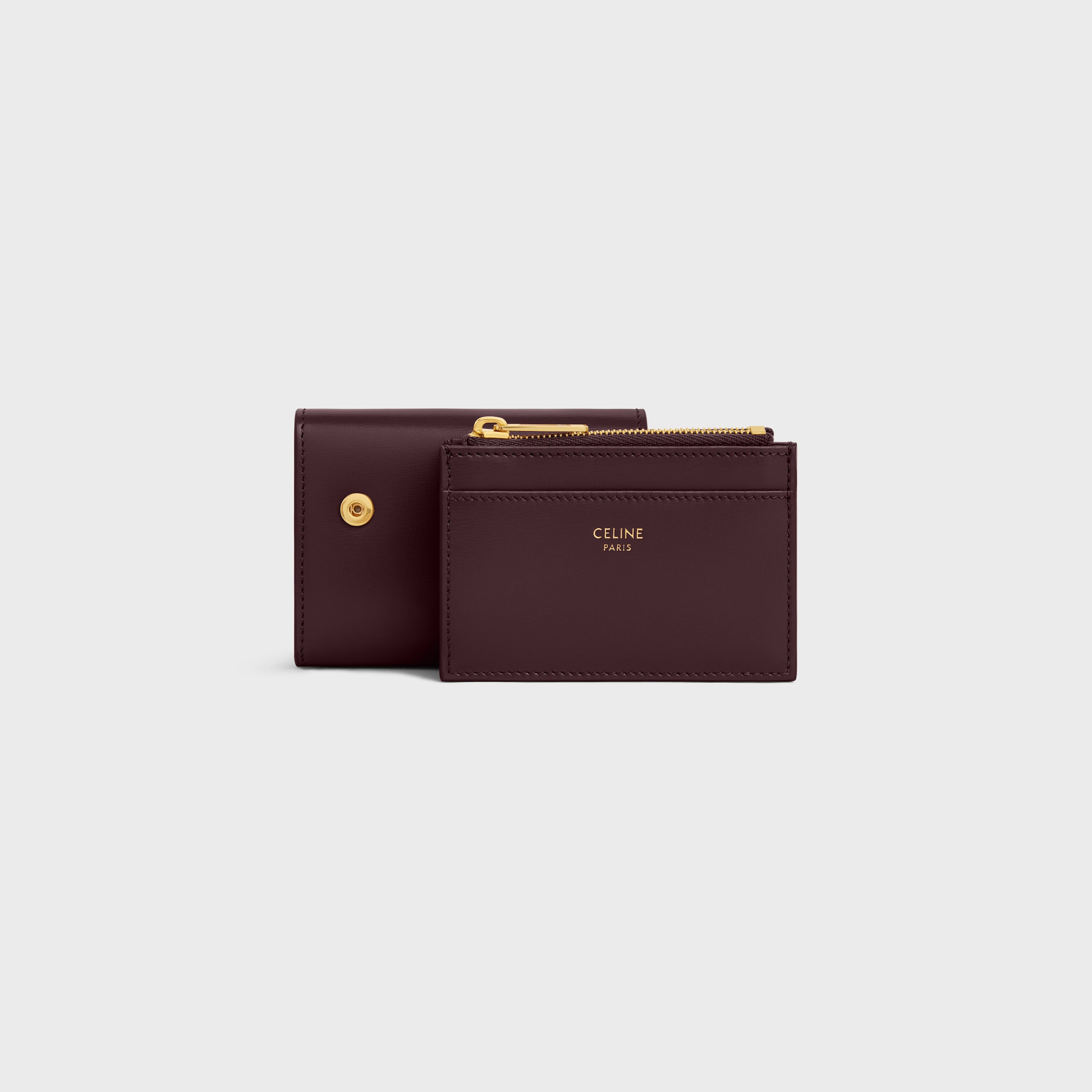 COMPACT WALLET WITH COIN TRIOMPHE IN Shiny calfskin - 5