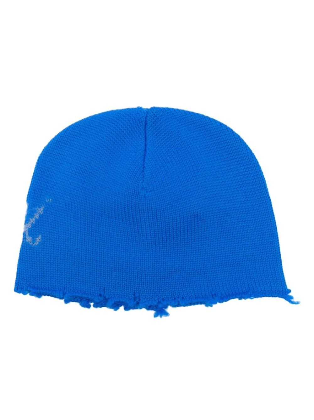 intarsia-logo wool beanie - 1