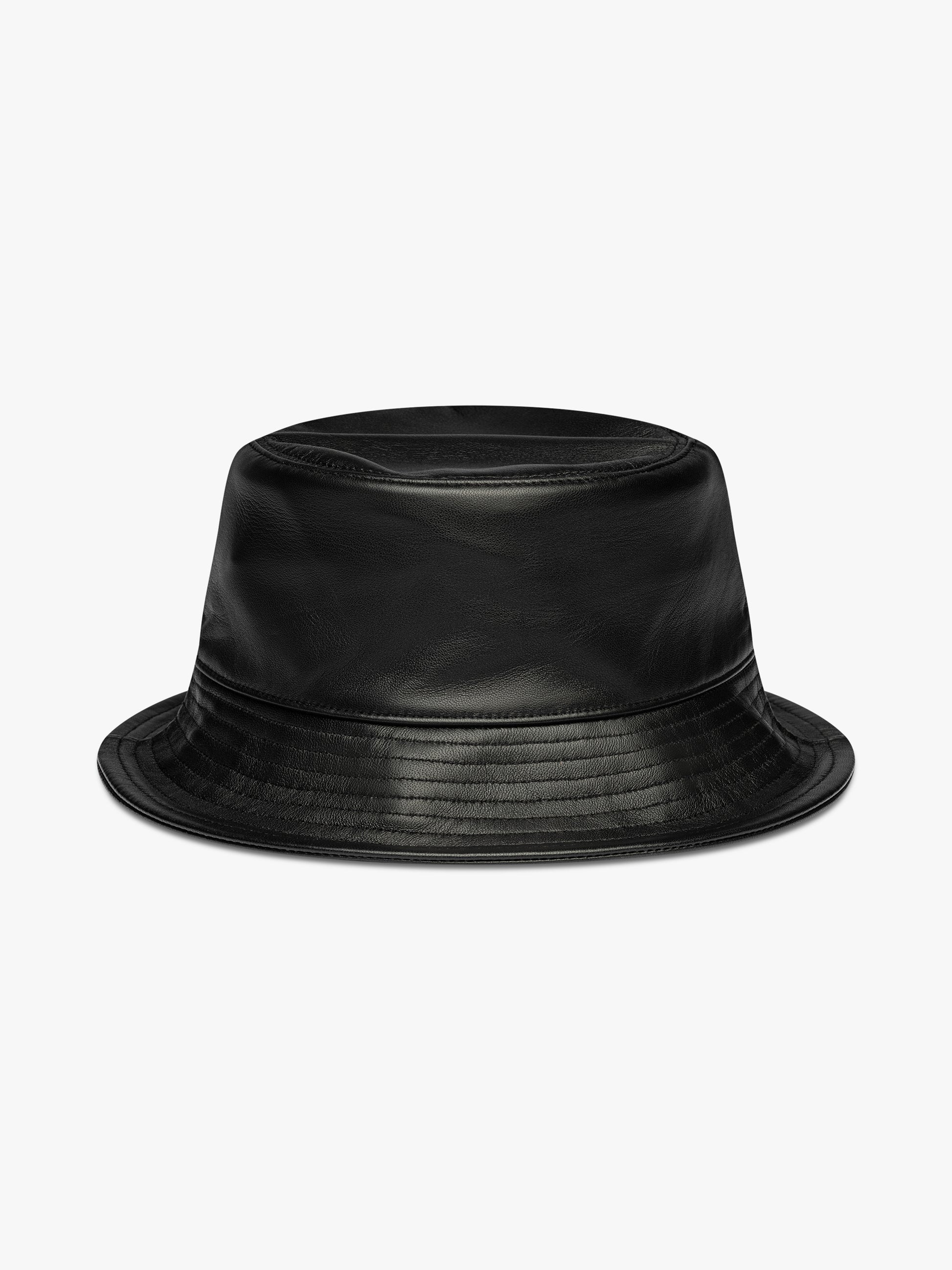 LEATHER BUCKET HAT - 2