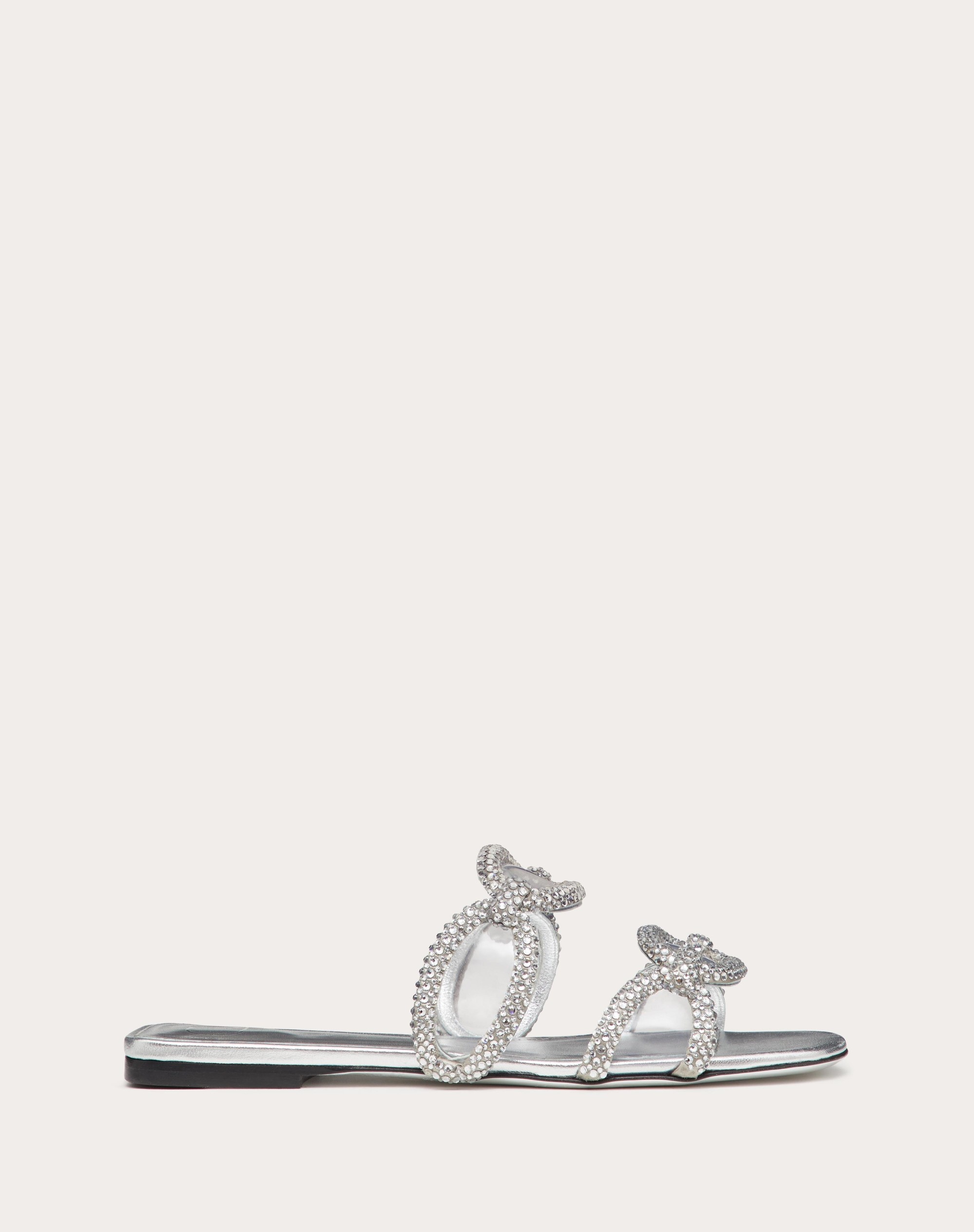 VALENTINO GARAVANI CHAIN 1967 SLIDE SANDAL WITH CRYSTALS - 1