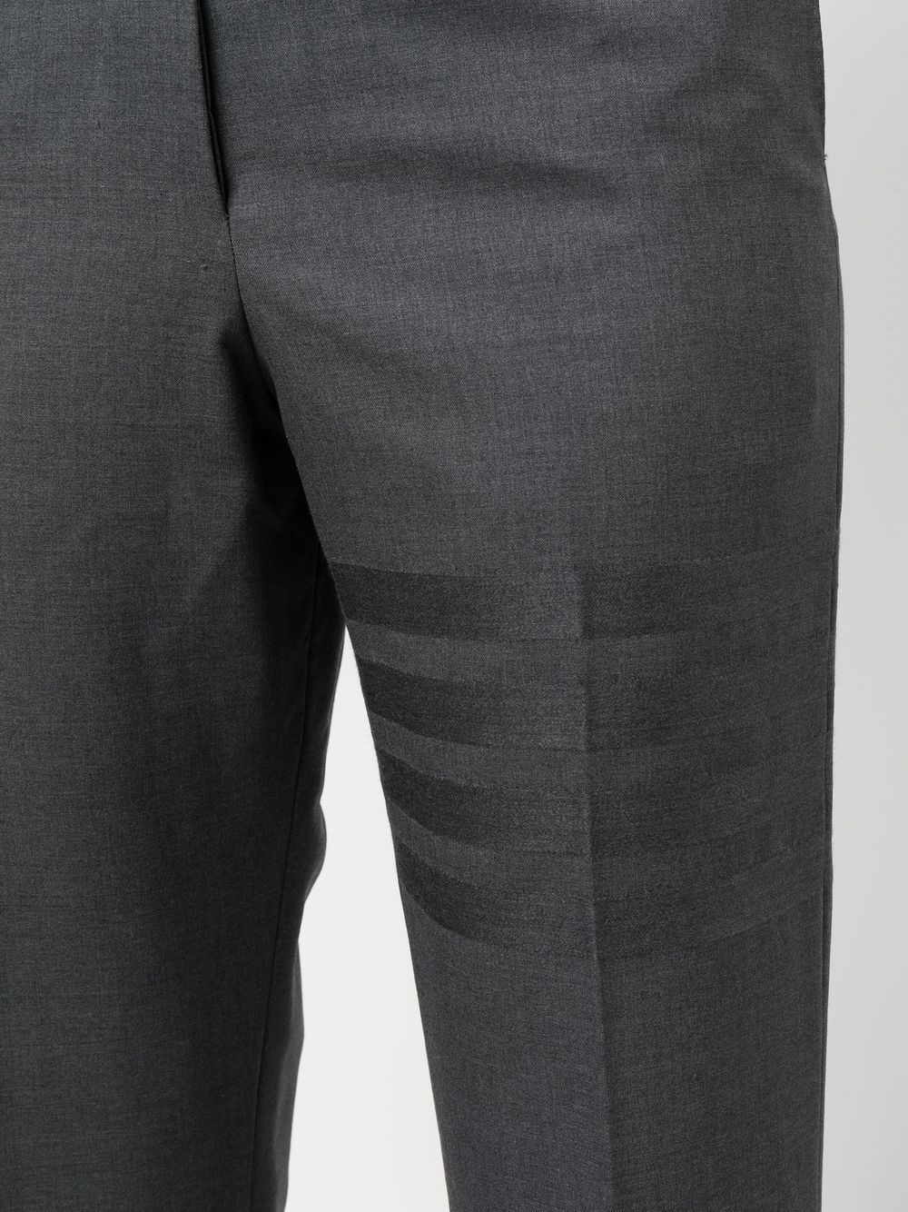 4-Bar stripe cropped wool trousers - 5