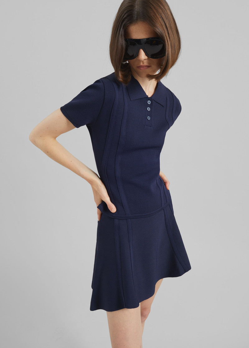 Kiama Sculpted Mini Skirt - Navy 6