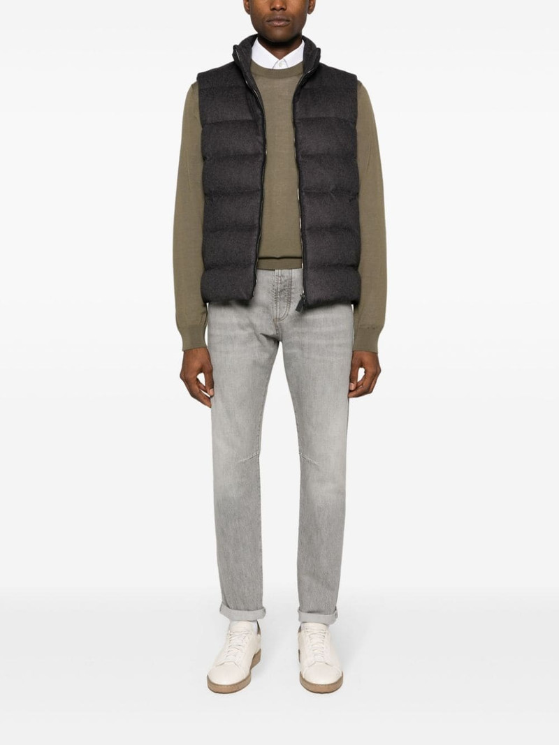 Herno logo-plaque crew-neck jumper outlook
