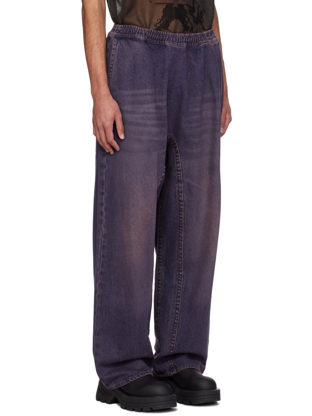 Purple & Pink Faded Jeans - 2