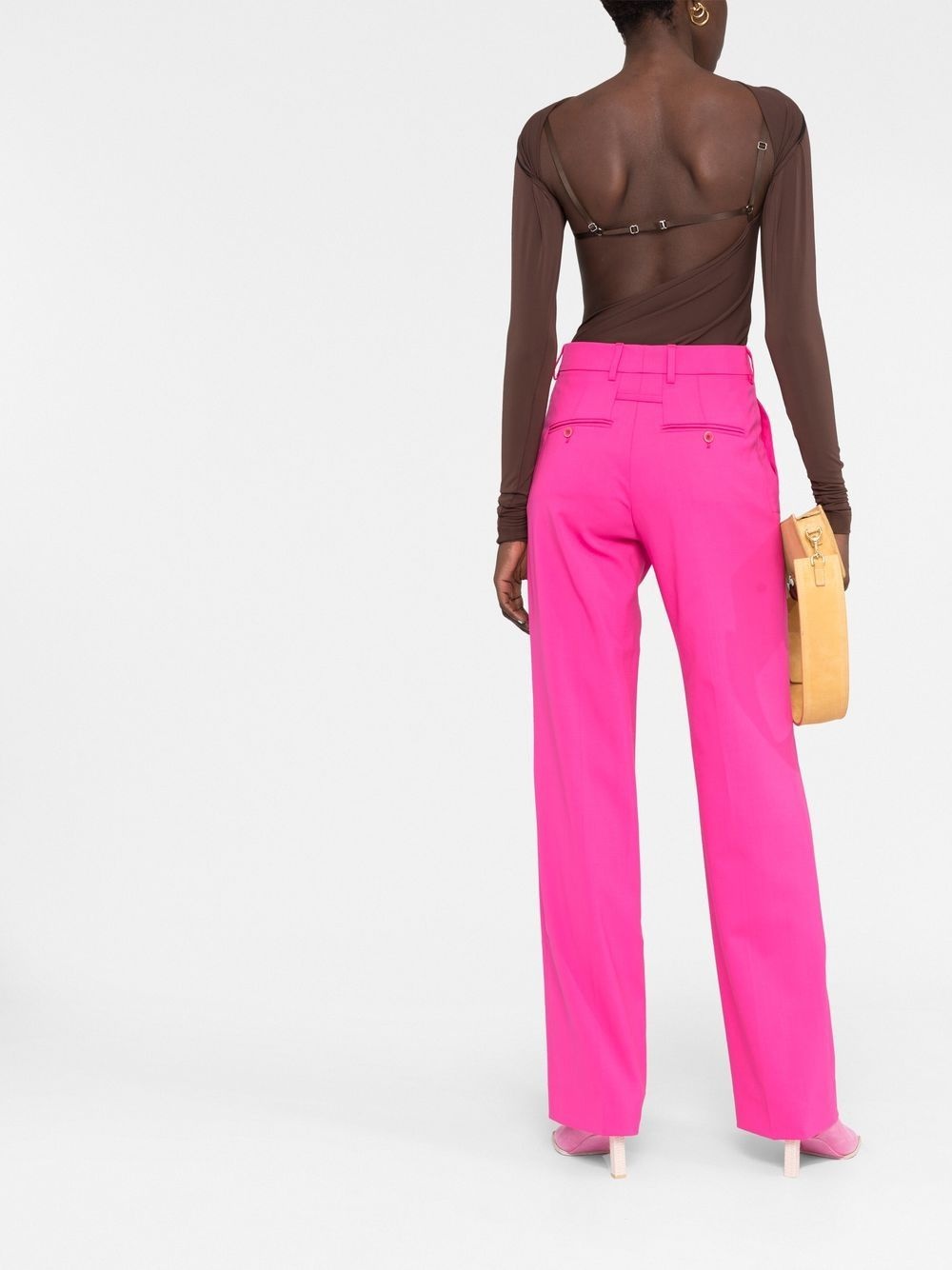asymmetric cropped bodysuit - 6