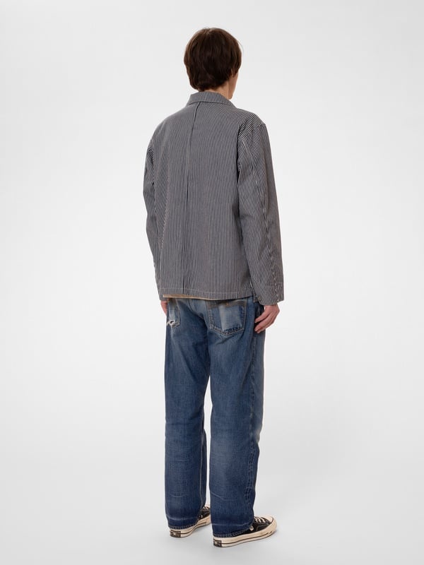 Howie Hickory Chore Jacket Blue/Offwhite - 4