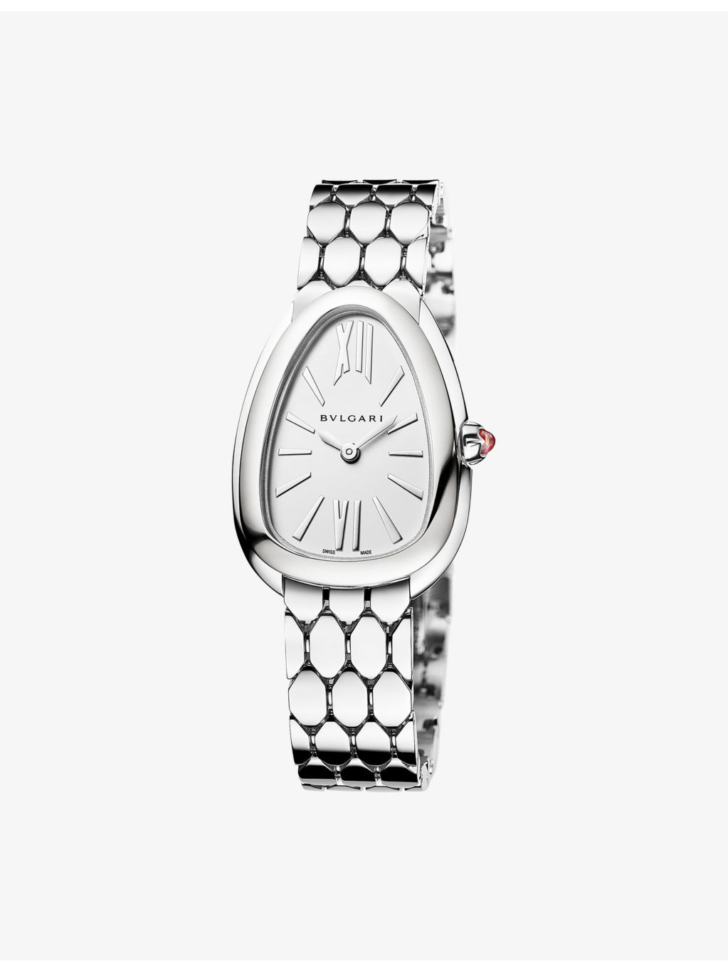 Serpenti Seduttori SP33WSS 33m stainless-steel and rubellite quartz watch - 5