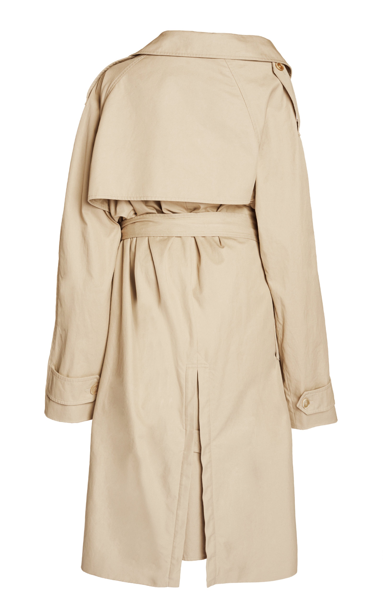 Off-The-Shoulder Cotton Trench Coat neutral - 4