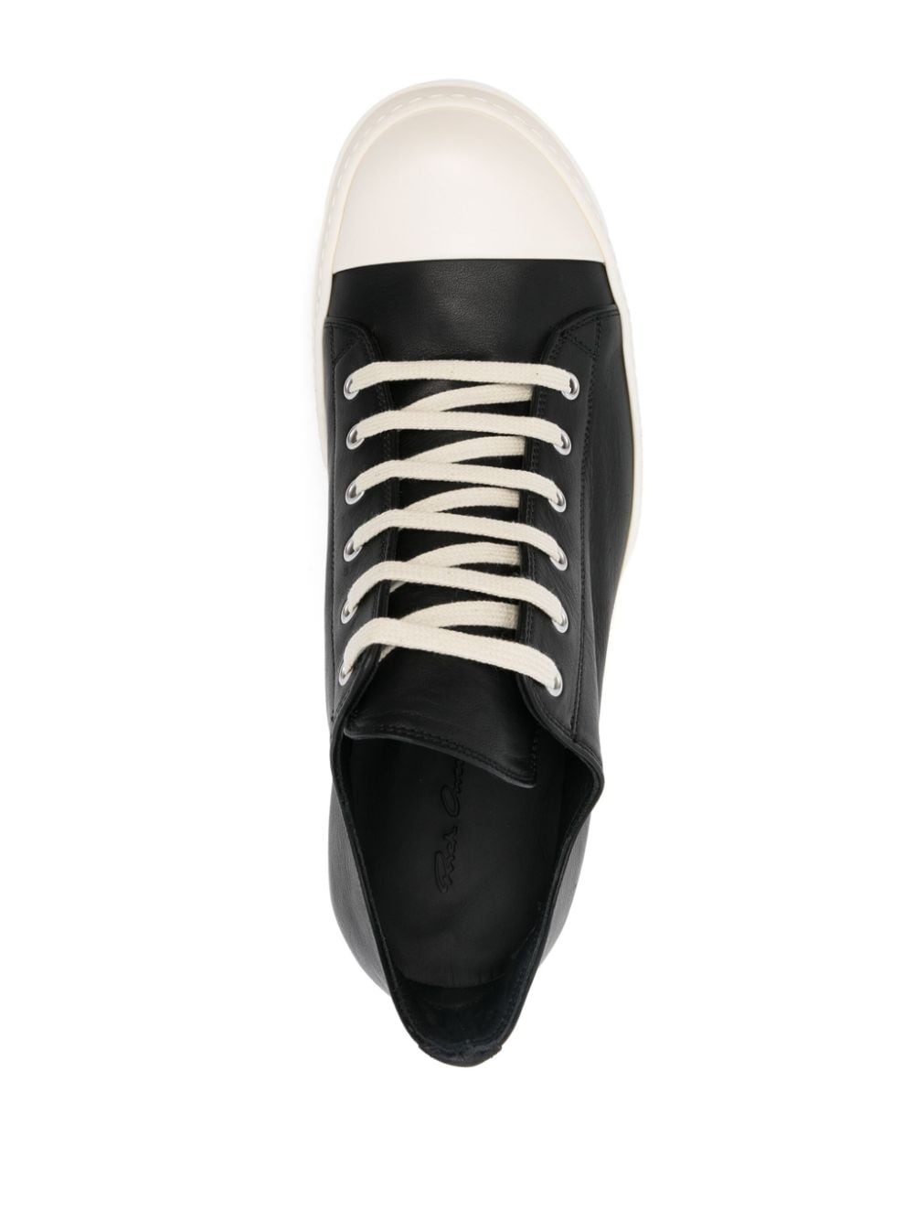 smooth-leather sneakers - 4