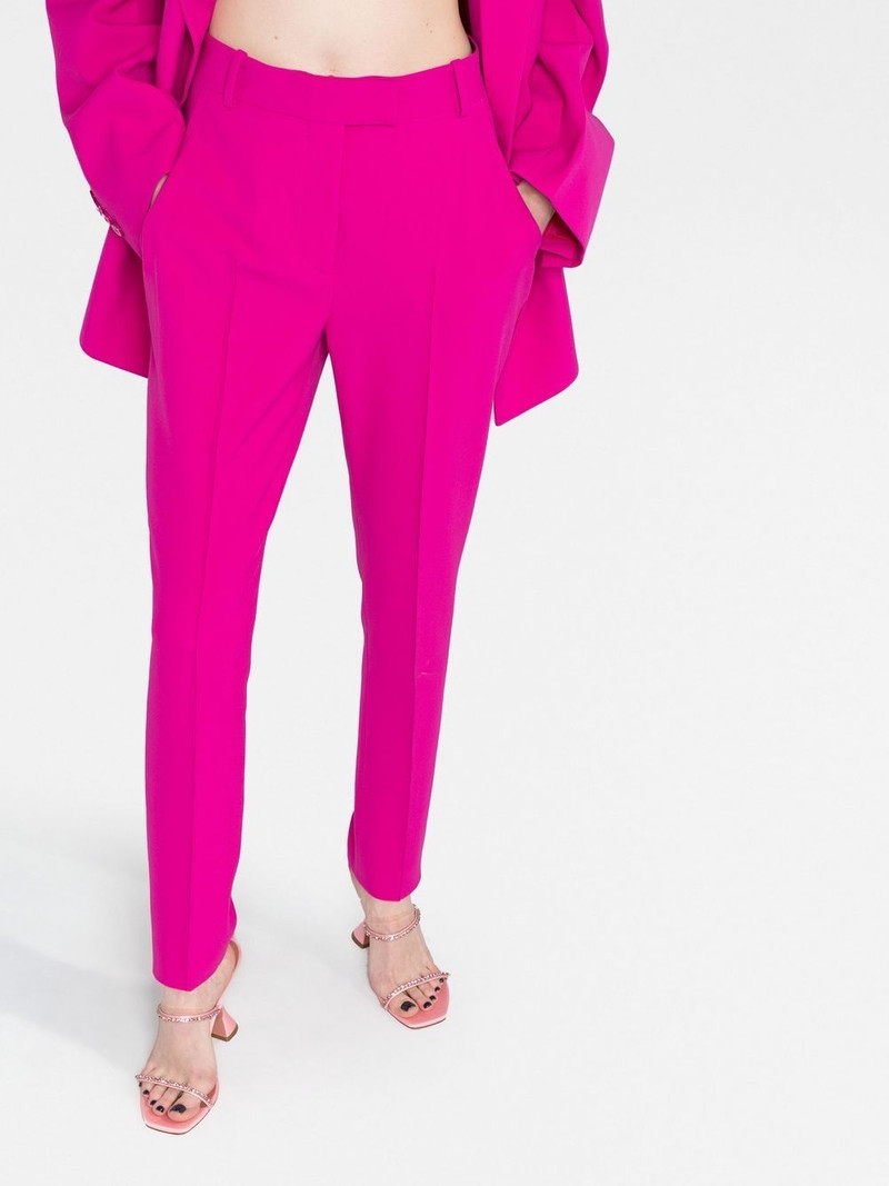 Berry high-waisted tailored trousers 5