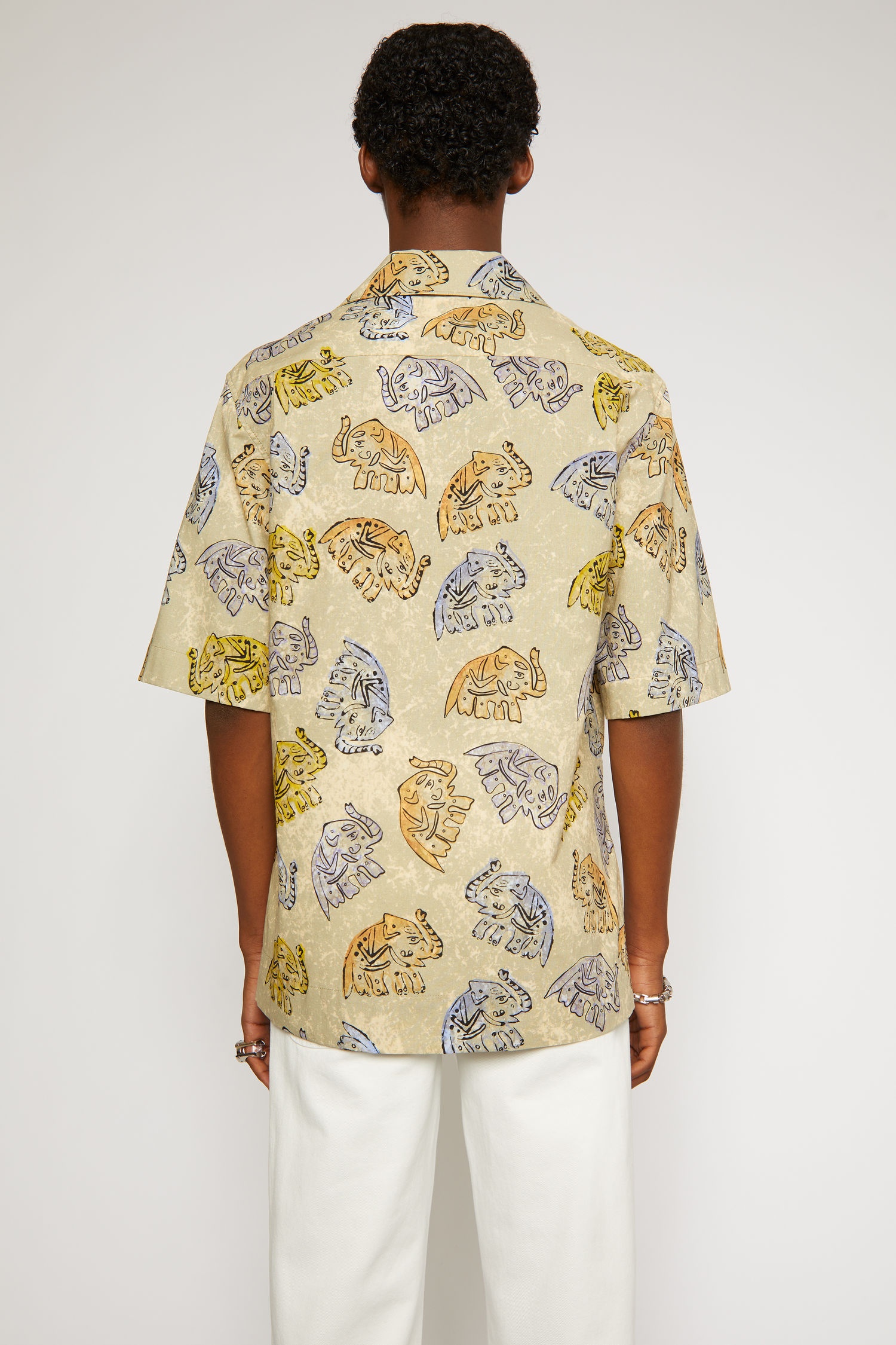 Elephant-print shirt beige - 3