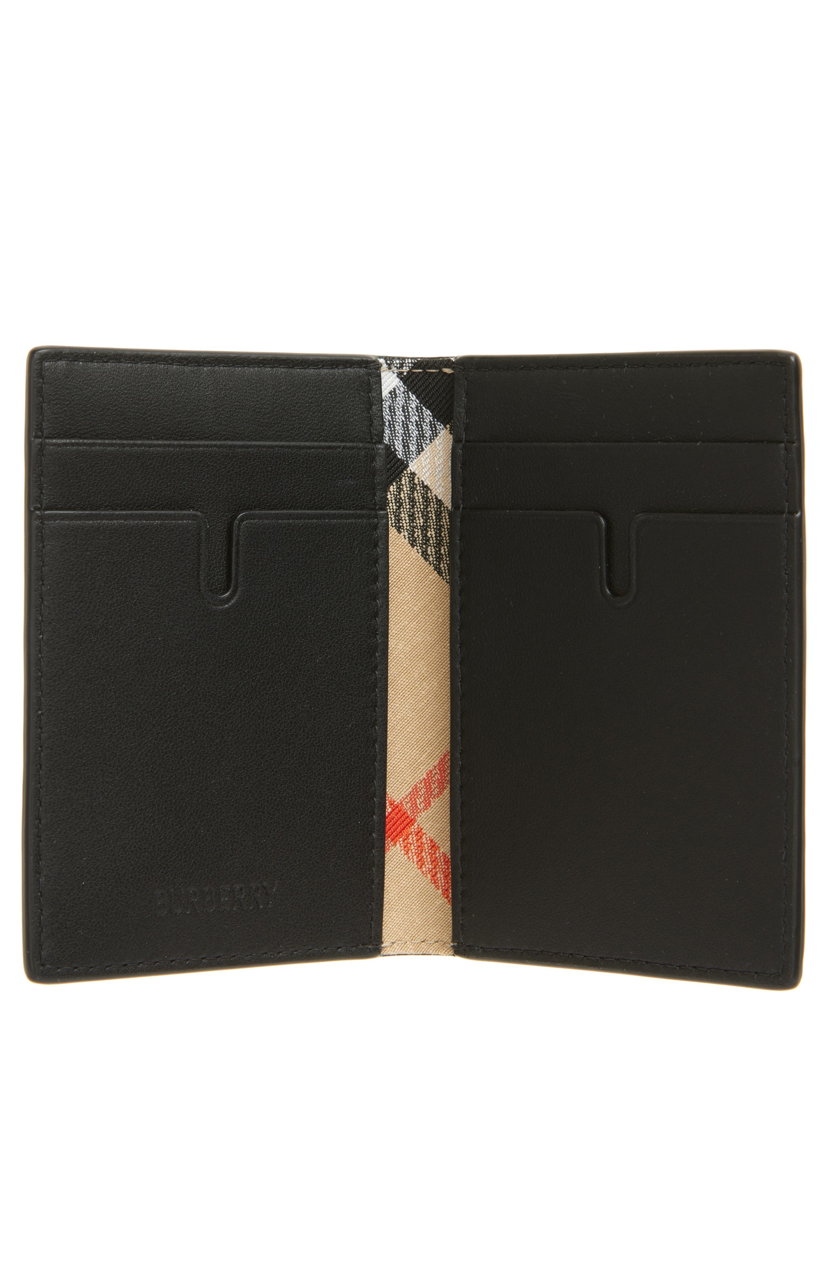 burberry Bateman Cotswolds Leather Bifold Card Case in Black at Nordstrom - 2