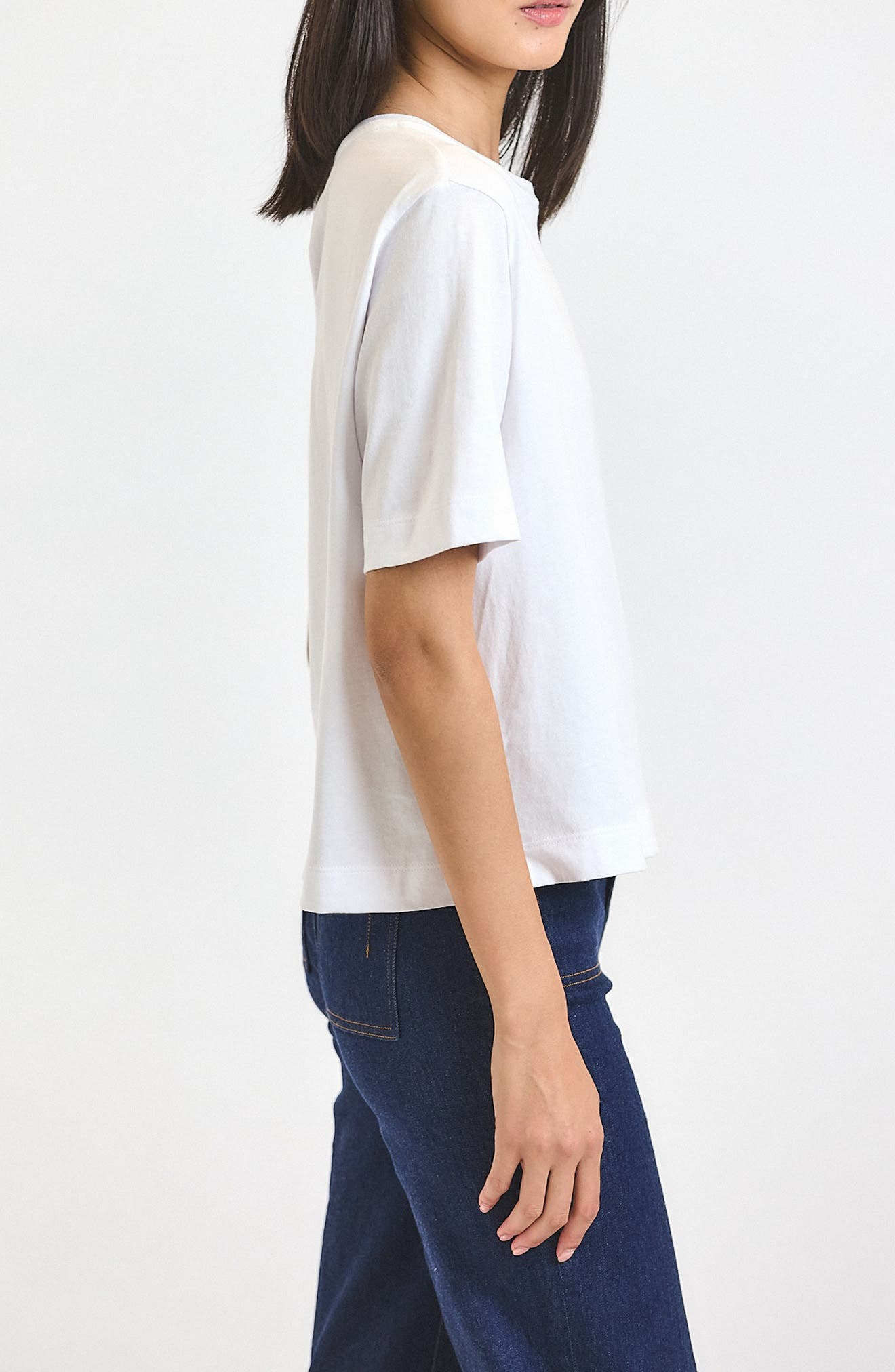Derek Lam 10 Crosby Miranda Boxy Cotton T-Shirt in White at Nordstrom - 3