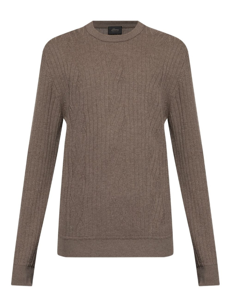 cable-knit ribbed sweater 1