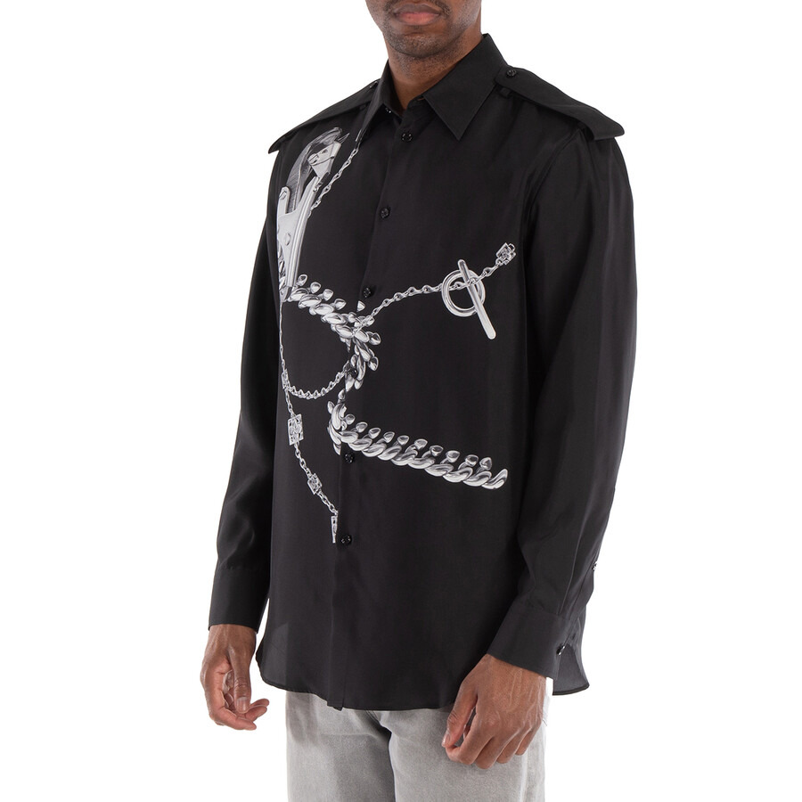 Burberry Knight Hardware Print Silk Shirt - 2