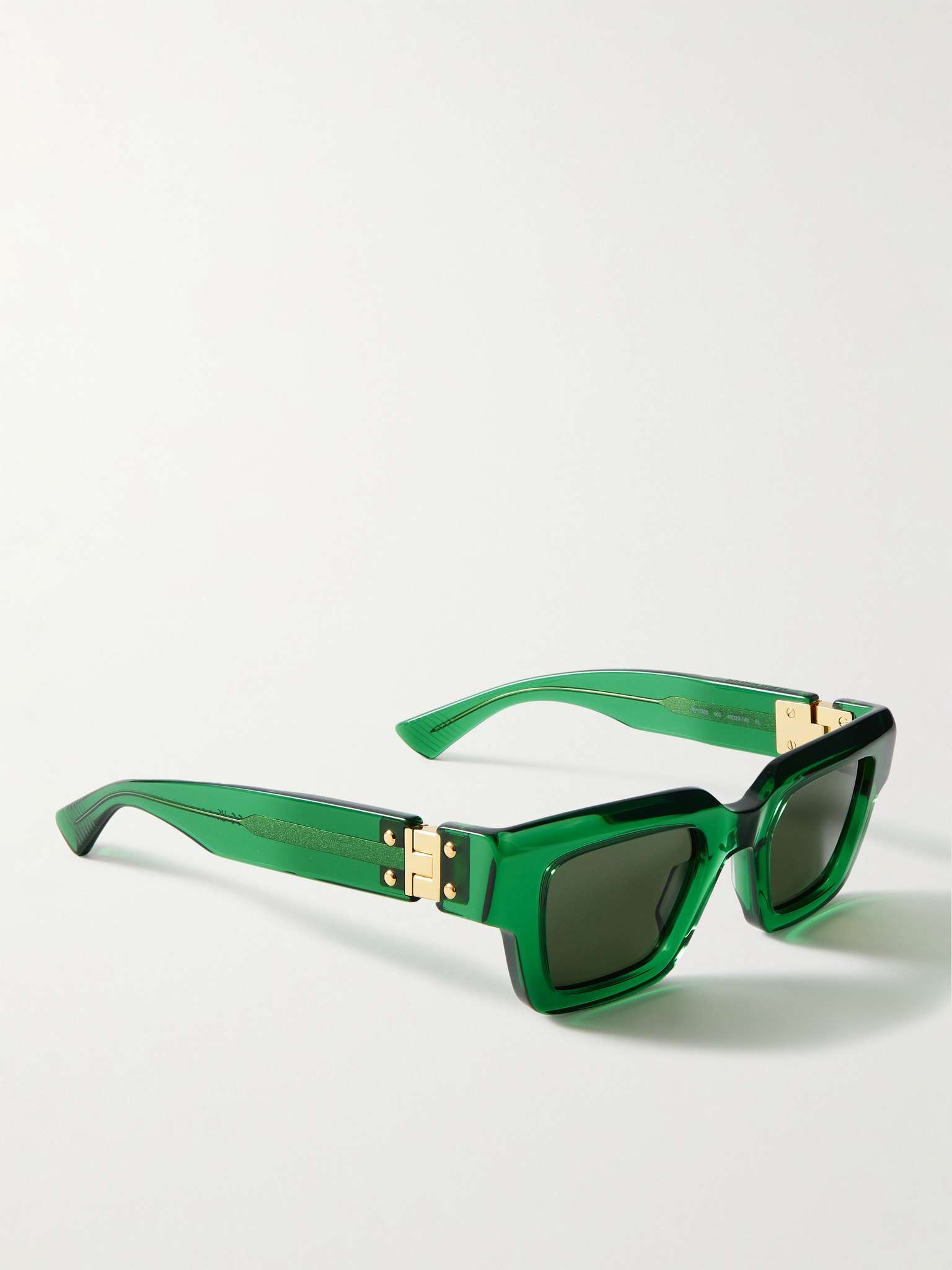 Bottega Veneta New Hinge Rectangular Sunglasses - Green Green Green