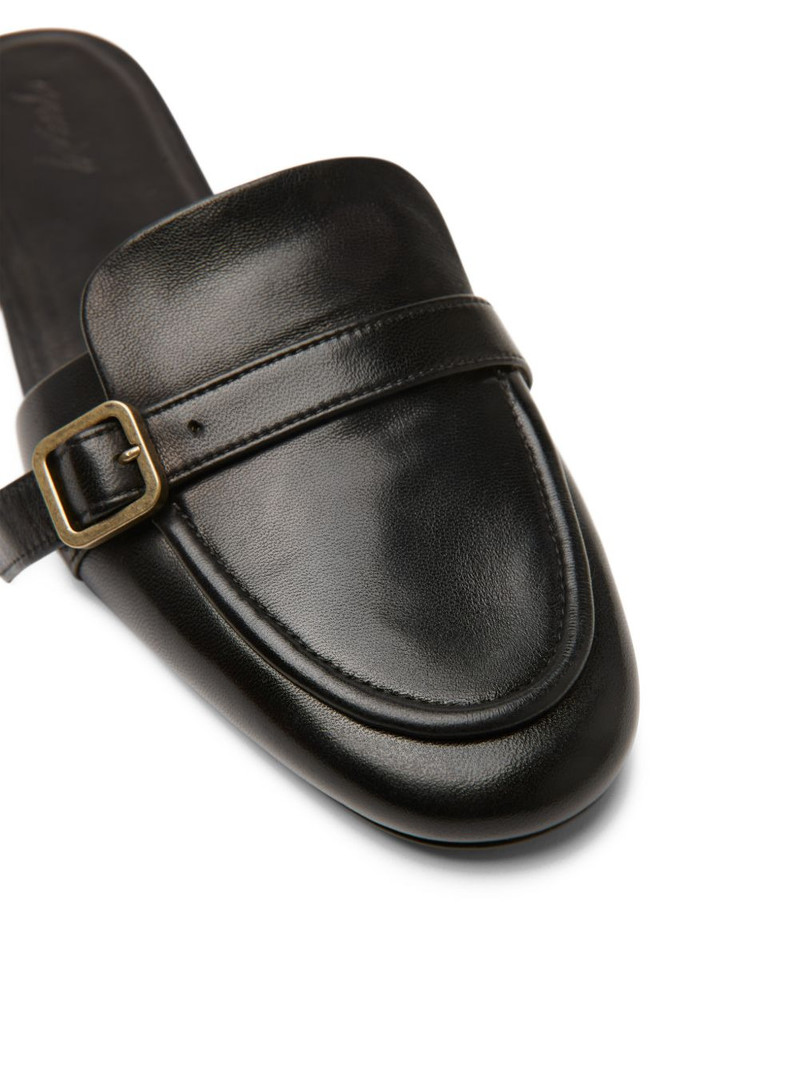 buckled flat mules 5
