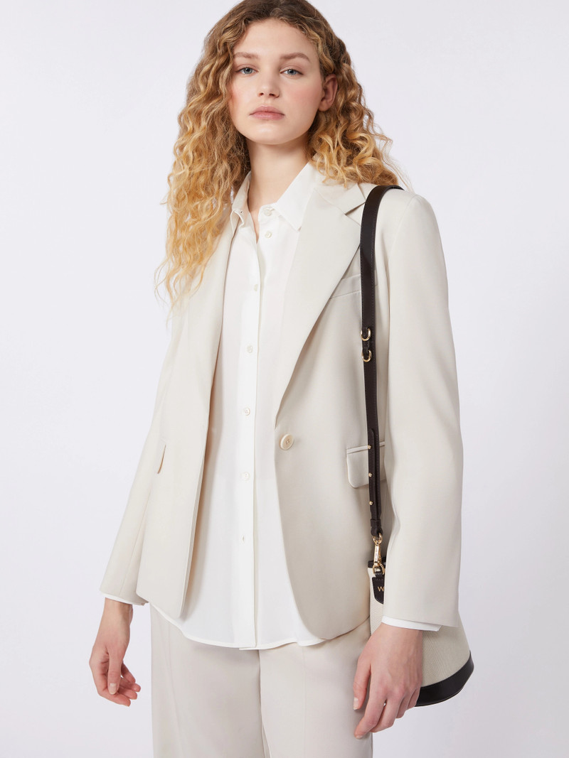 LAMINE Stretch wool blazer - SAND 5