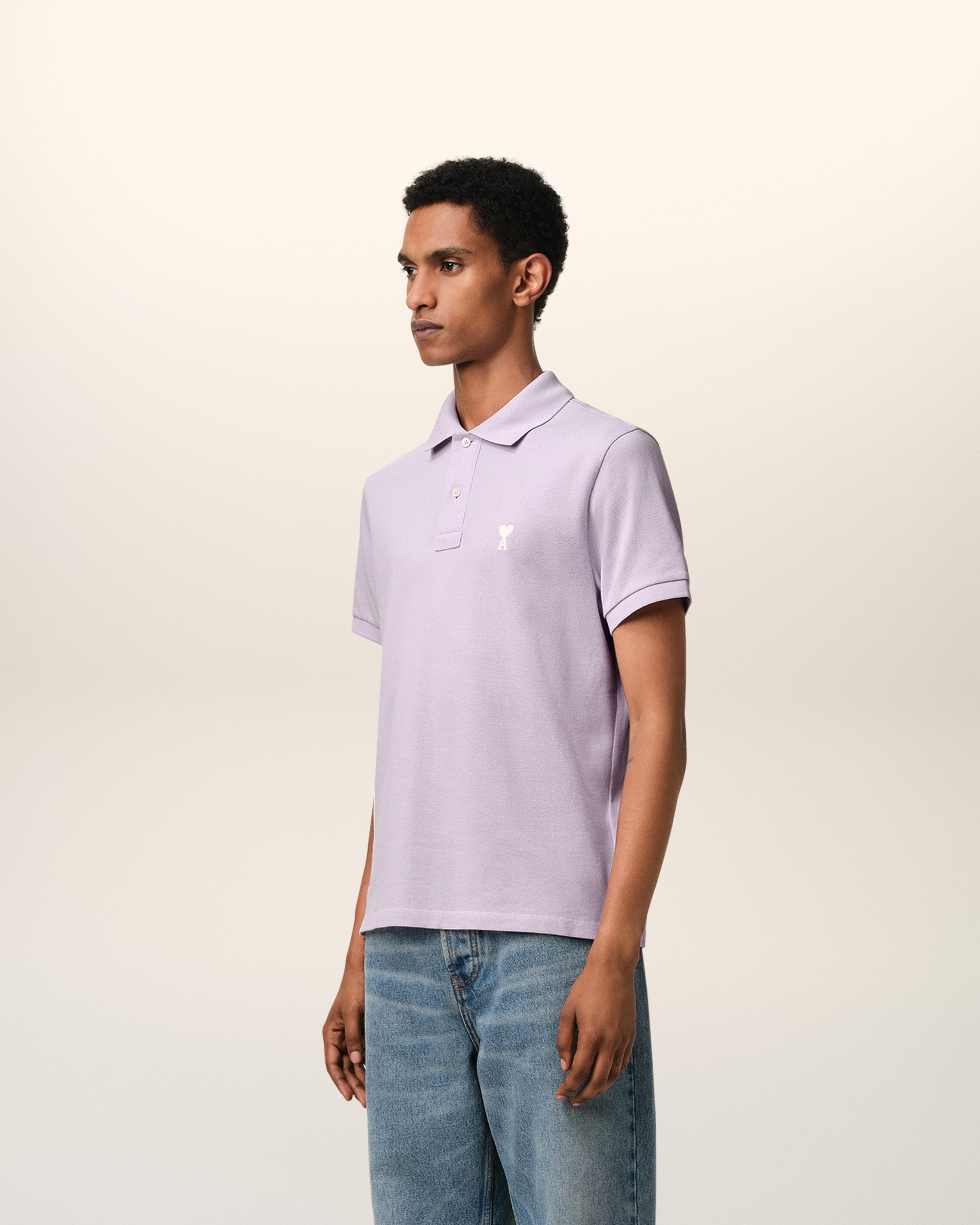 PURPLE COTTON AMI DE COEUR POLO SHIRT - 6