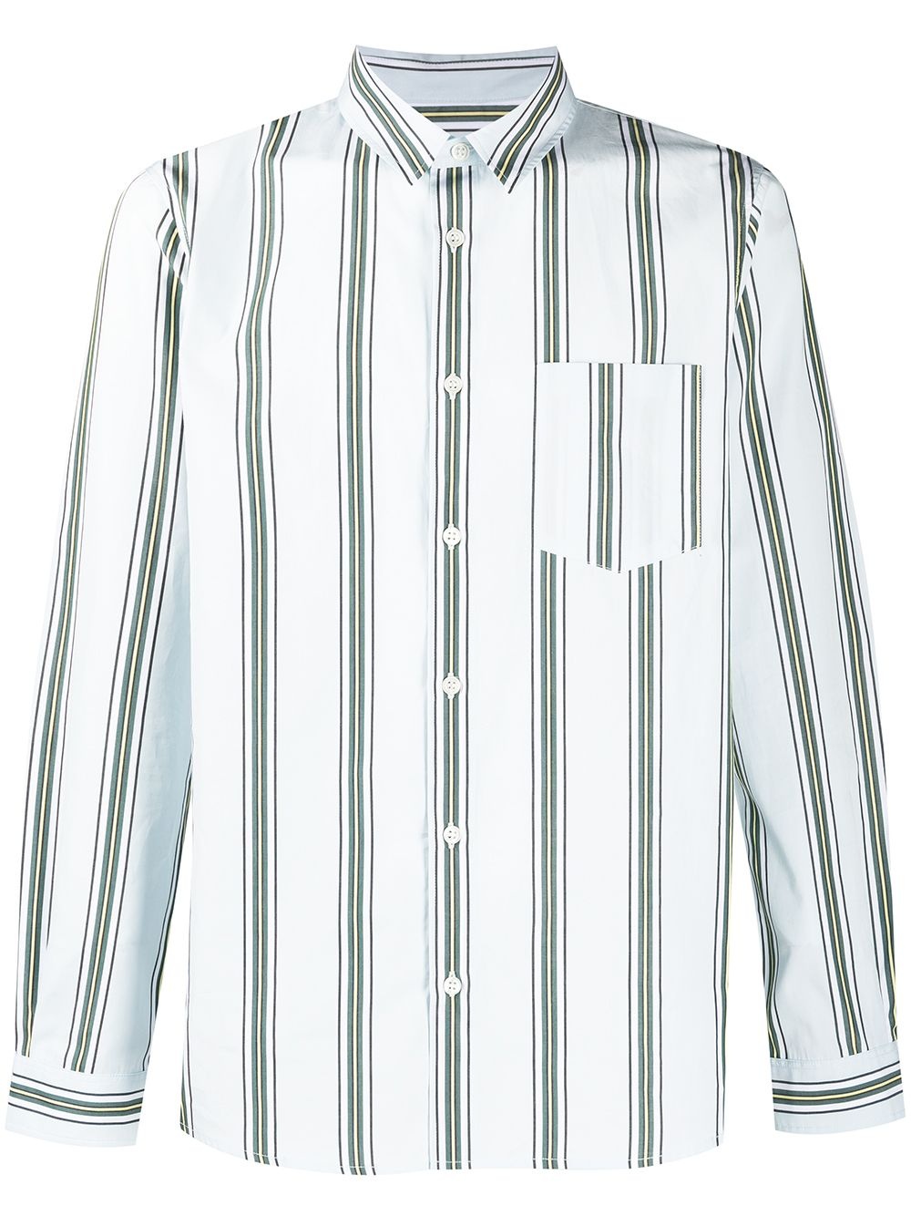 striped button-up shirt - 1