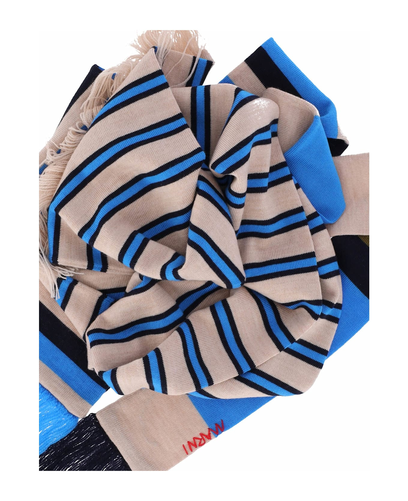 Striped Virgin Wool Scarf - 2